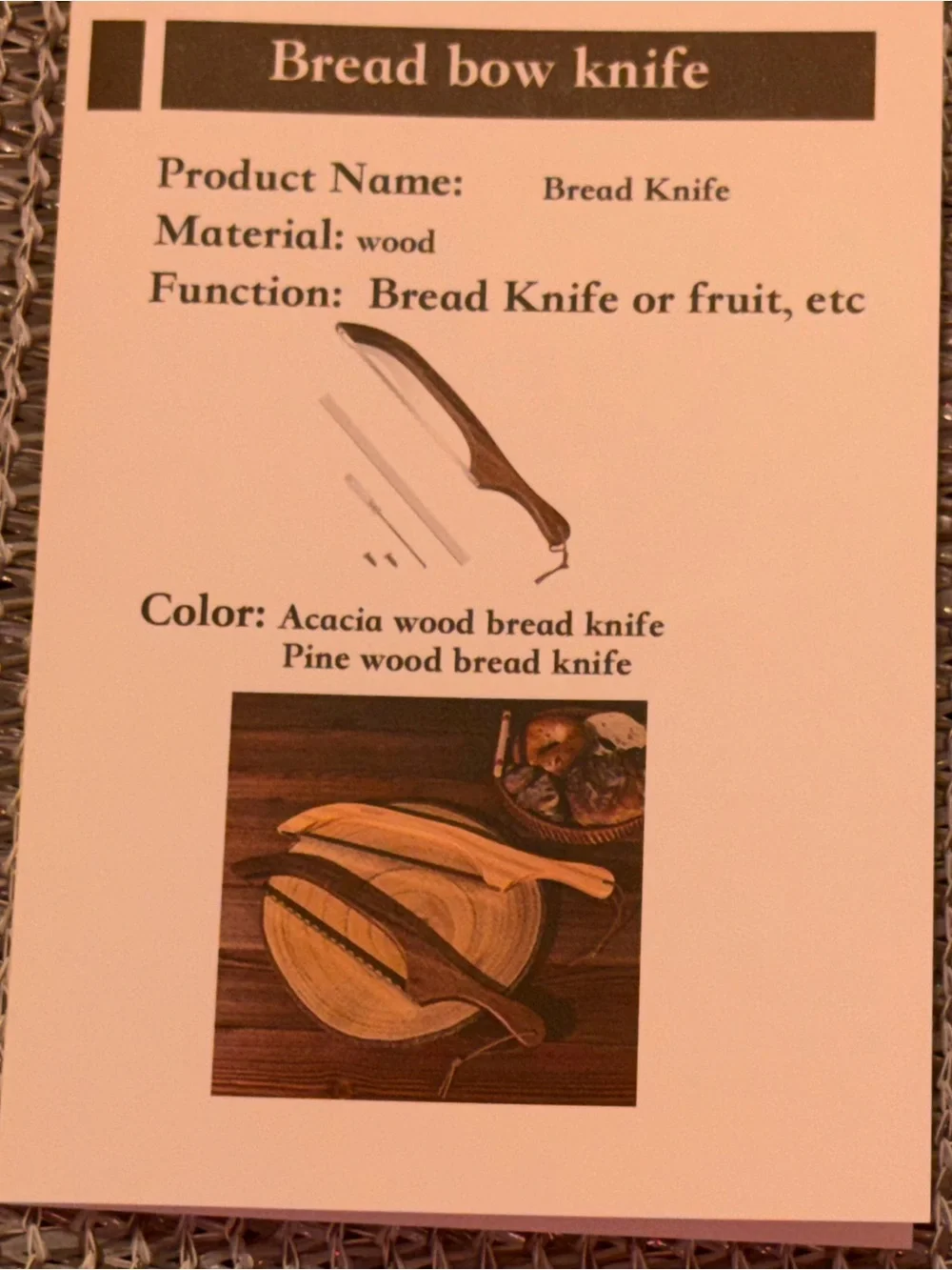 RAPSAKEMOH sourdough bread knife